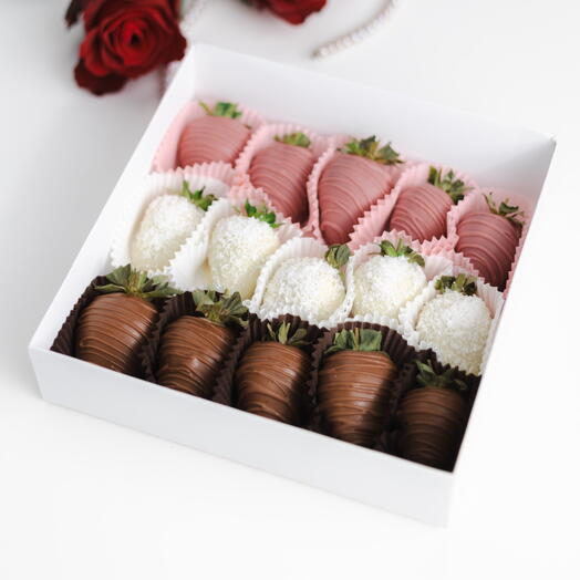 Strawberry covered chocolate